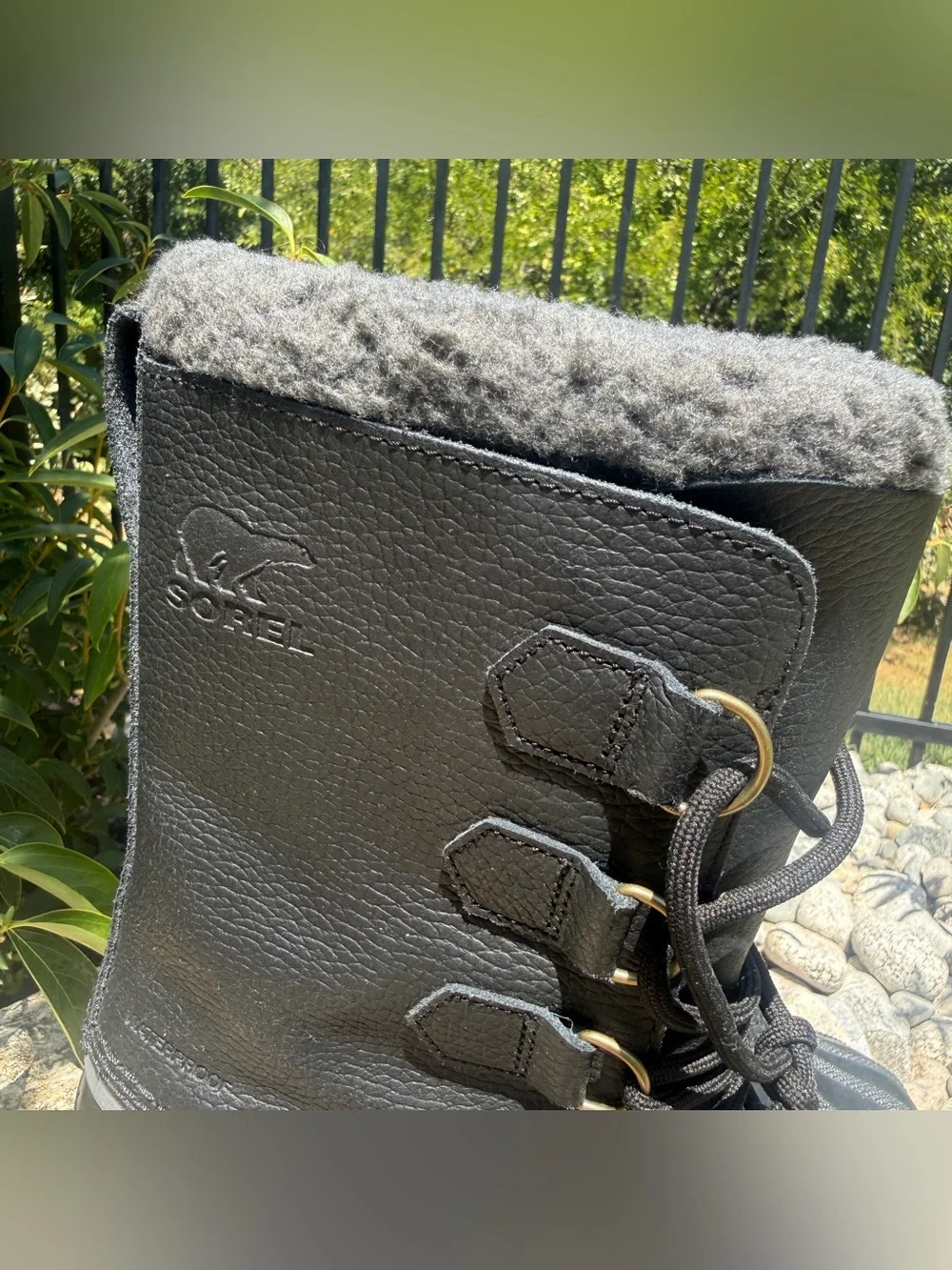 Sorel Cheyanne II Waterproof Winter Duck Boots Black Mens Size 9.5 Insulated